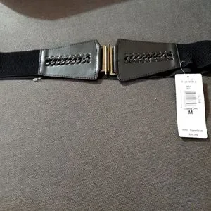 Bianca Nygard Leather Belt Black W Embossed Design Large Silver Buckle Front Closure Buckle - Etsy main image 4